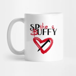 Spike & Buffy (red heart) Mug